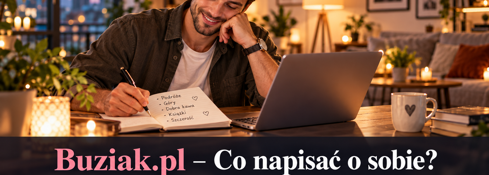 Buziak.pl Portal Randkowy - Co napisać o sobie na portalu randkowym. Gotowe inspiracje dla singli